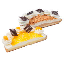 Zwitserse room- of sinas-mandarijn kwark vlaai half